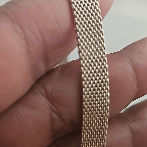 Pandora Authentic Mesh Bracelet With Heart Charm Gold - Picture 10 of 16